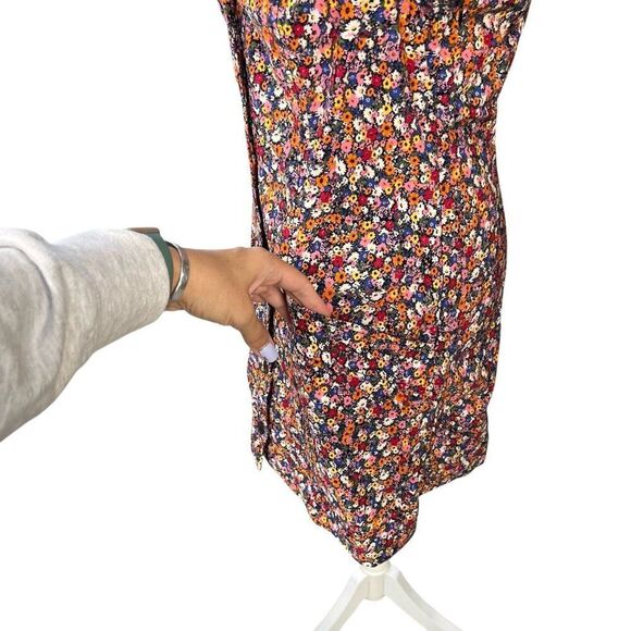 Maeve Floral Halter Collared Amelia Mini Dress Size Medium - Picture 4 of 8